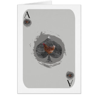 Ace of Spades Chicken Card