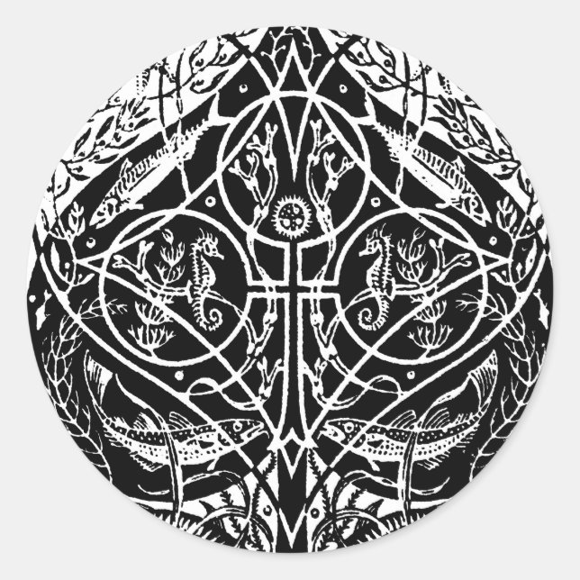 ACE OF SPADES CLASSIC ROUND STICKER (Front)