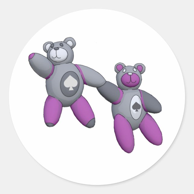 Ace of Spades Classic Round Sticker (Front)