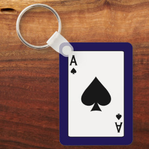 Ace Of Spades Cool Monogram Key Ring