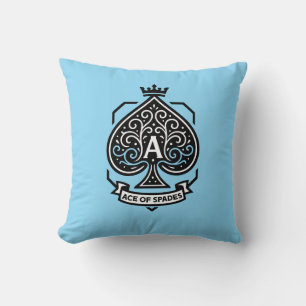 Ace of Spades Crest — Crowned Filigree Cushion