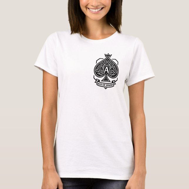 Ace of Spades Crest — Crowned Filigree T-Shirt (Front)