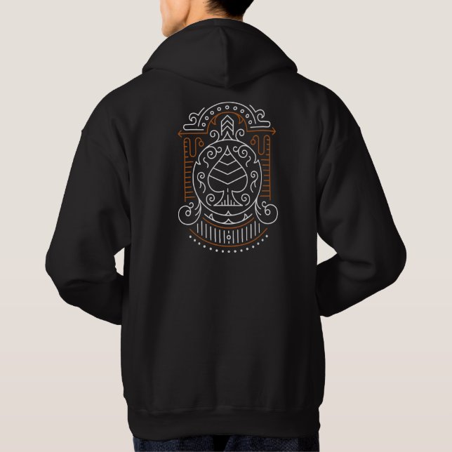 Ace of Spades Decorative Ornament 2 Hoodie (Back)