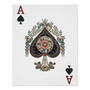 Ace Of Spades- Digital Decoupage Poster