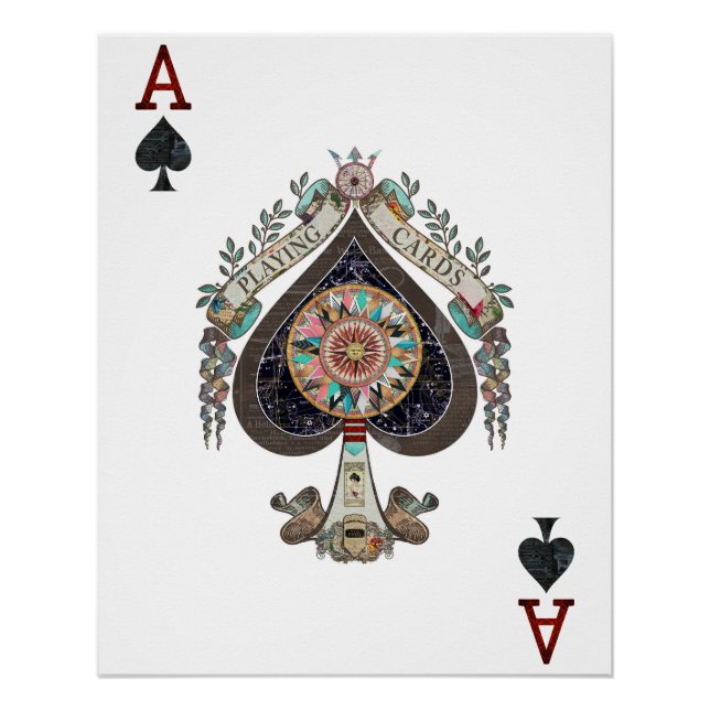 Ace Of Spades- Digital Decoupage Poster (Front)