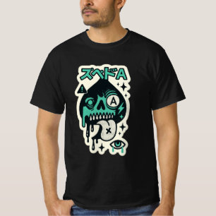Ace of Spades — Drip-Skull Katakana T-Shirt