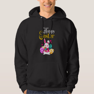 Ace Of Spades Easter Day Dancing Skeleton Bunny Ea Hoodie