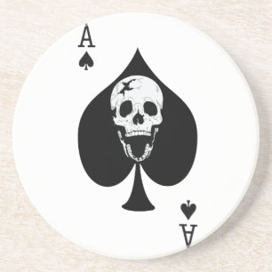 Ace of Spades Fractured Skull Coaster