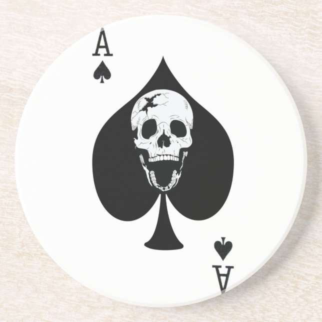Ace of Spades Fractured Skull Coaster (Front)