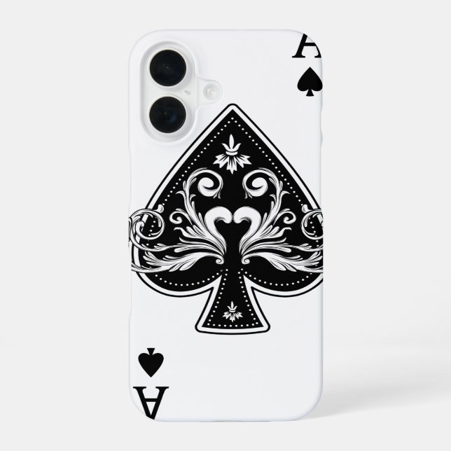 Ace of Spades iPhone 16 Case (Back)