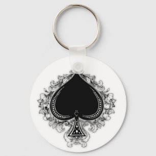 Ace of Spades Key Ring