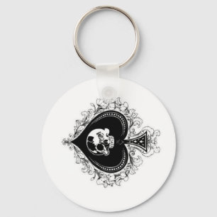 Ace of Spades Key Ring
