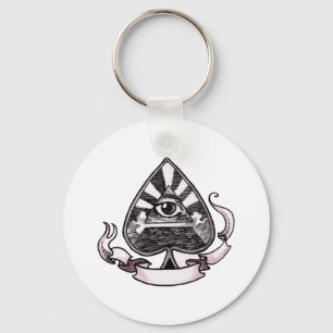 Ace of Spades Key Ring