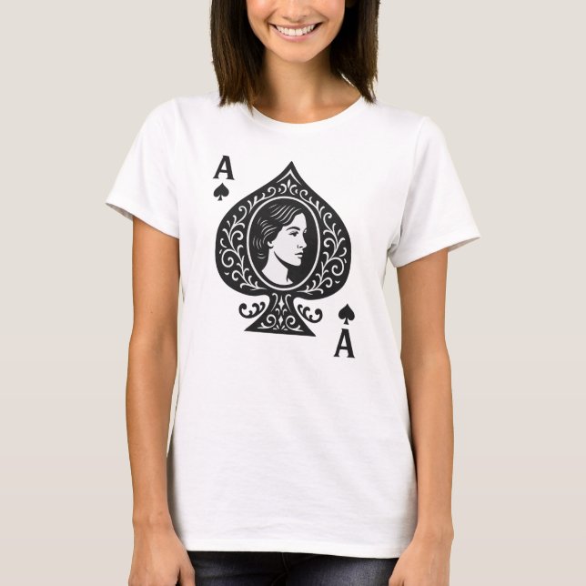 Ace of Spades — Lady Cameo Filigree Emblem T-Shirt (Front)
