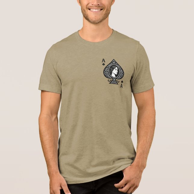 Ace of Spades — Lady Cameo Filigree Emblem Tri-Blend Shirt (Front)