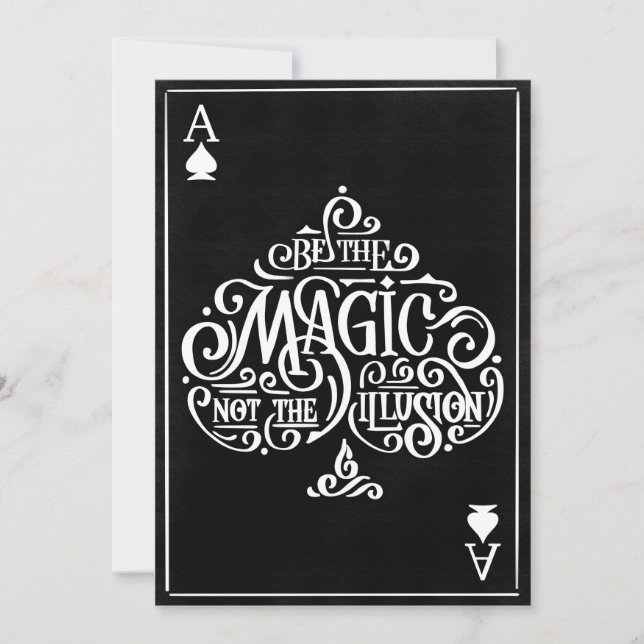Ace of Spades Motivational Typography quote Holiday Card (Front)