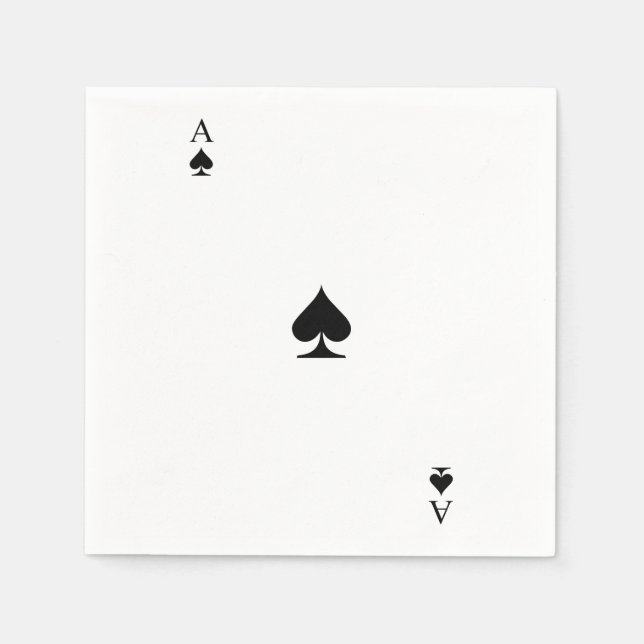Ace of Spades Napkin (Front)