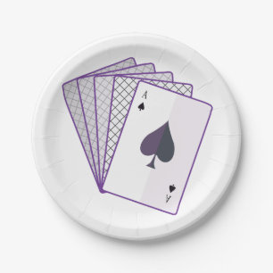 Ace Of Spades Paper Plate