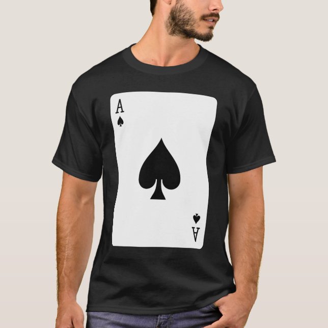 Ace of Spades Playing Card T-Shirt (Front)
