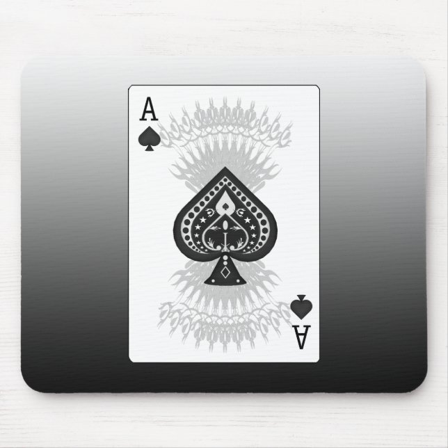 Ace of Spades Poker Card: Mouse Mat (Front)