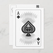 Ace of Spades Poker Card: Postcard (Front/Back)