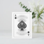 Ace of Spades Poker Card: Postcard (Standing Front)