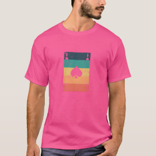 Ace of Spades Poker or Skat Card Game Game retro T-Shirt