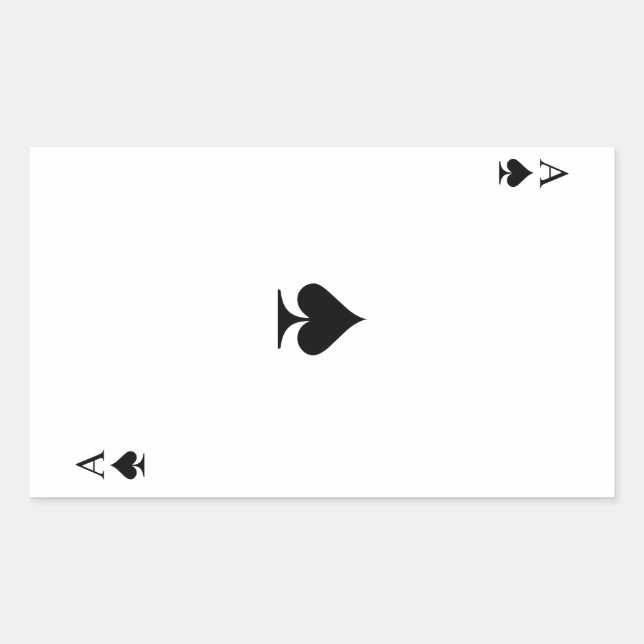 Ace of Spades Rectangular Sticker (Front)