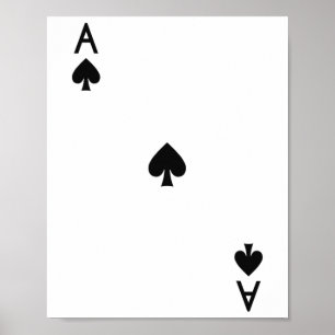 Ace Of Spades Royal Flush Costume Halloween Playin Poster
