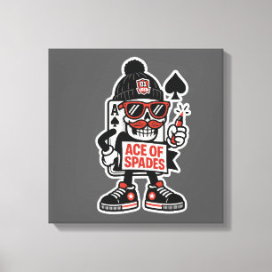 Ace of Spades Street Mascot — Pro Grind Edition Canvas Print