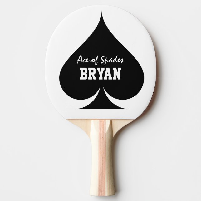 Ace of spades table tennis ping pong paddle (Front)