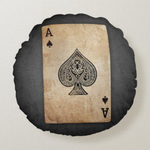 Ace of spades throw pillow