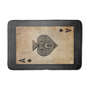 Ace of spades throw pillow bath mat