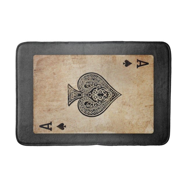 Ace of spades throw pillow bath mat (Front)