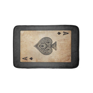 Ace of spades throw pillow bath mat