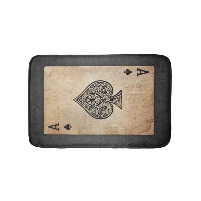 Ace of spades throw pillow bath mat (Front)