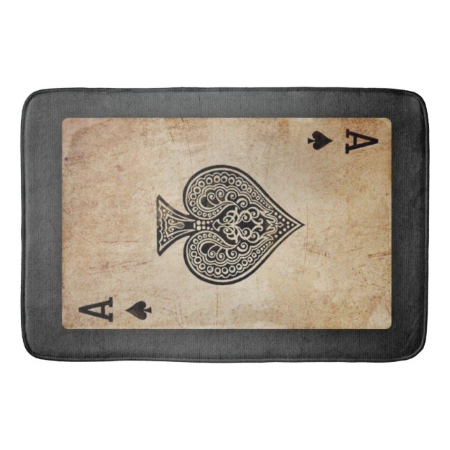 Ace of spades throw pillow bath mat (Front)