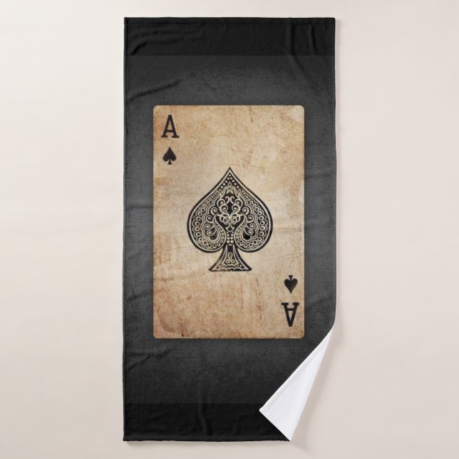 Ace of spades throw pillow bath towel (Bath Towel)