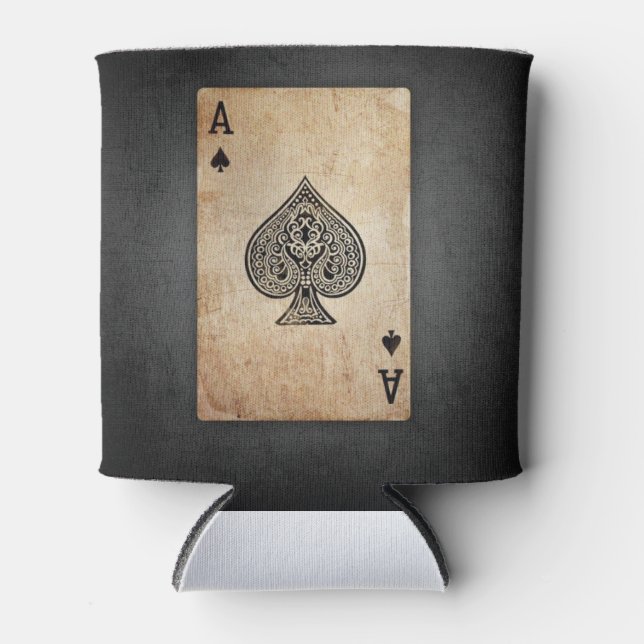 Ace of spades throw pillow can cooler (Front)