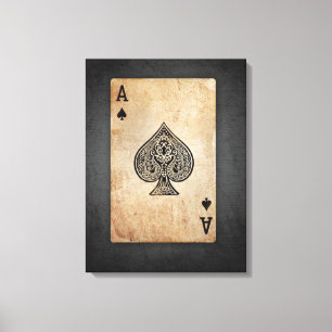 Ace of spades throw pillow canvas print