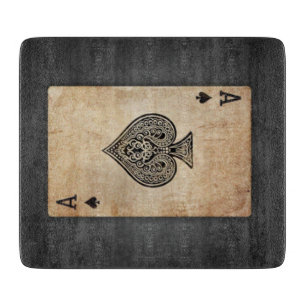 Ace of spades throw pillow cutting board
