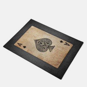 Ace of spades throw pillow doormat