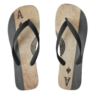 Ace of spades throw pillow flip flops