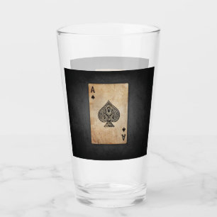 Ace of spades throw pillow glass