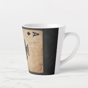 Ace of spades throw pillow latte mug