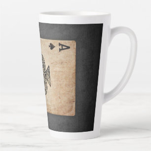 Ace of spades throw pillow latte mug