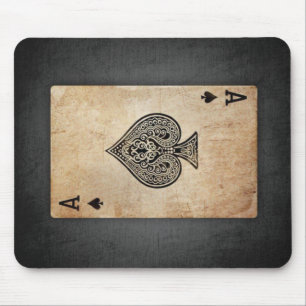 Ace of spades throw pillow mouse mat