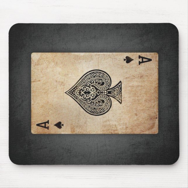 Ace of spades throw pillow mouse mat (Front)