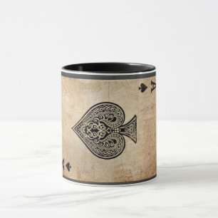 Ace of spades throw pillow mug