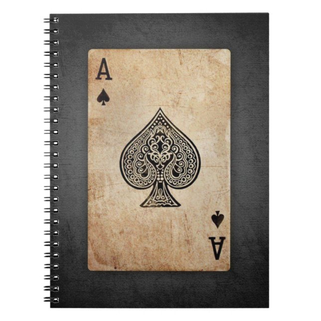 Ace of spades throw pillow notebook (Front)